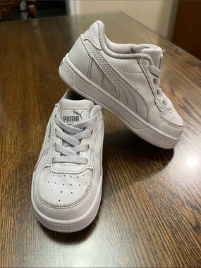 Puma Kids White Low-Top Sneakers